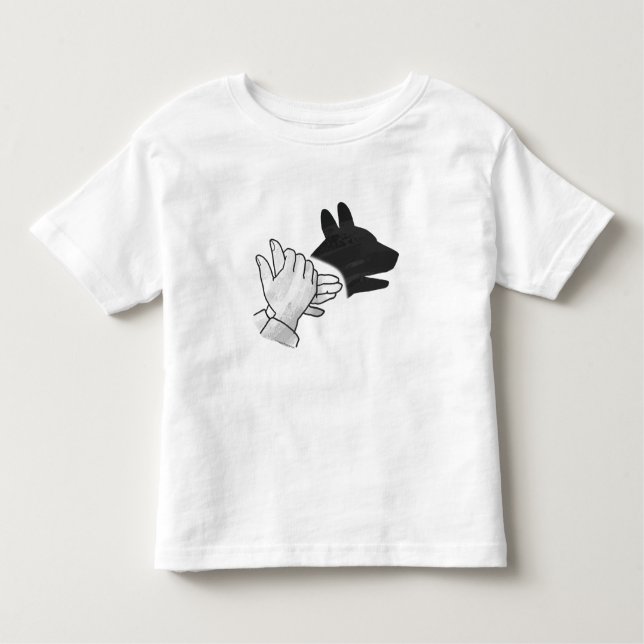 Camiseta De Bebé Hand Silhouette Dog (Anverso)