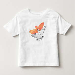 Camiseta De Bebé Hand Silhouette Eagle Naranja