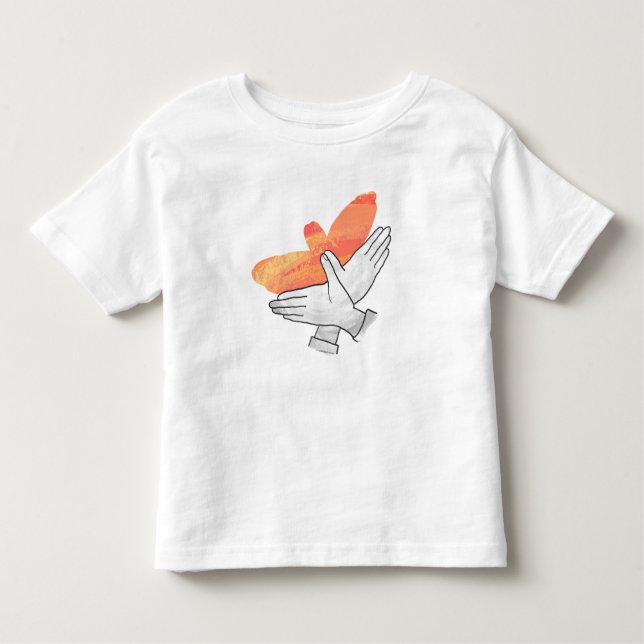 Camiseta De Bebé Hand Silhouette Eagle Naranja (Anverso)