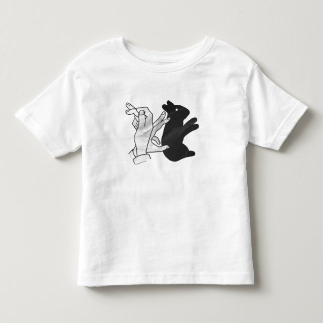 Camiseta De Bebé Hand Silhouette Rabbit (Anverso)