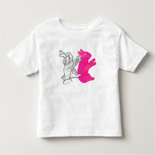 Camiseta De Bebé Hand Silhouette Rabbit Pink