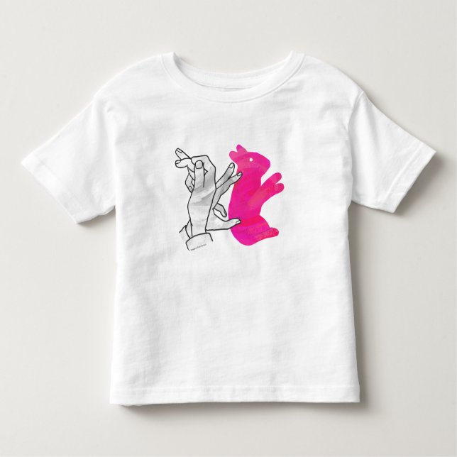 Camiseta De Bebé Hand Silhouette Rabbit Pink (Anverso)