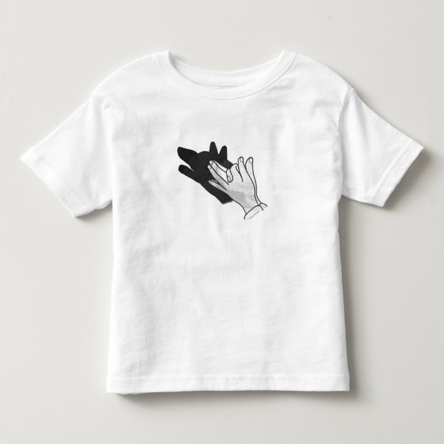 Camiseta De Bebé Hand Silhouette Wolf (Anverso)