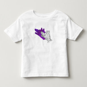Camiseta De Bebé Hand Silhouette Wolf Purple