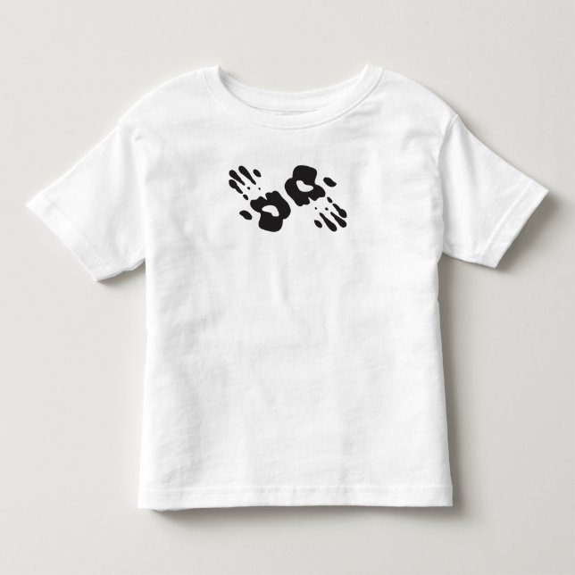 Camiseta De Bebé Handprints negro (Anverso)