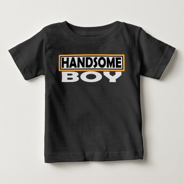 CAMISETA DE BEBÉ HANDSOME BOY (Anverso)