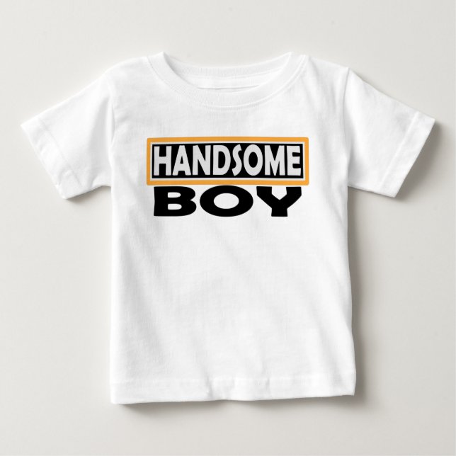 CAMISETA DE BEBÉ HANDSOME BOY (Anverso)