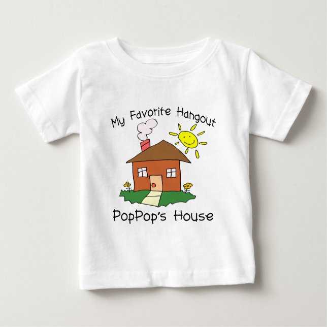 Camiseta De Bebé Hangout favorito de la casa de PopPop (Anverso)