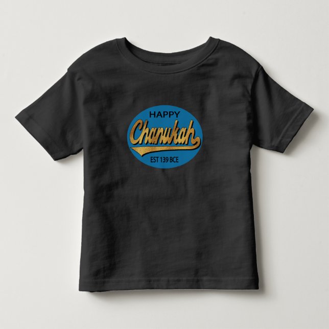 Camiseta De Bebé Hanukkah "Chanukah Retro Est 139BCE" Toddler Shirt (Anverso)