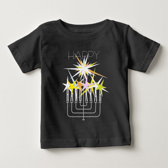 CAMISETA DE BEBÉ HANUKKAH LIGHTS (Anverso)