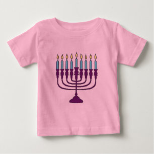 Camiseta De Bebé Hanukkah Menorah