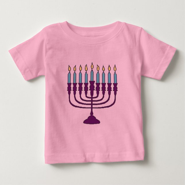 Camiseta De Bebé Hanukkah Menorah (Anverso)