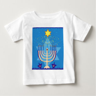 Camiseta De Bebé hanukkah menorah