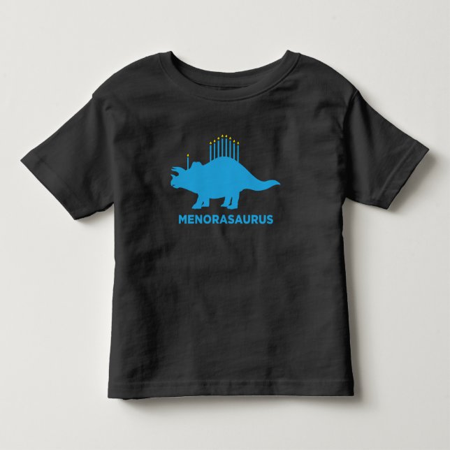 Camiseta De Bebé Hanukkah Menorasaurus Menorah Dinosaur Shirt (Anverso)