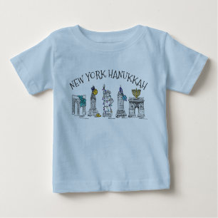 Camiseta De Bebé Hanukkah NYC vacaciones judías Chanukah