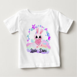 Camiseta De Bebé Happiness magic sweet bunny in the rainbow