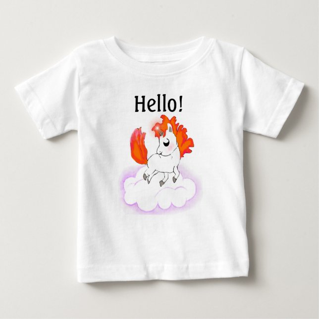 Camiseta De Bebé Happiness magic unicorn (Anverso)