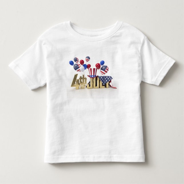 Camiseta De Bebé Happy 4th of July USA (Anverso)