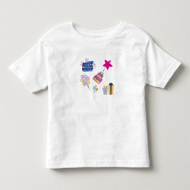 Camiseta De Bebé Happy Birthday Bear Celebration" or "Birthday Bear (Anverso)