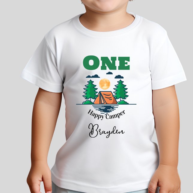 Camiseta De Bebé Happy Camper T-Shirt Kids Birthday Party (Subido por el creador)