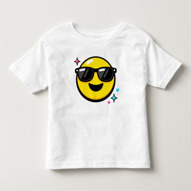 Camiseta De Bebé Happy Cool Smiley Face Y2K Toddler T-Shirt (Anverso)