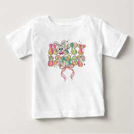 Camiseta De Bebé Happy Easter Bunny Coquette Bow