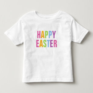 Camiseta De Bebé Happy Easter Colorous Rainbow Typography