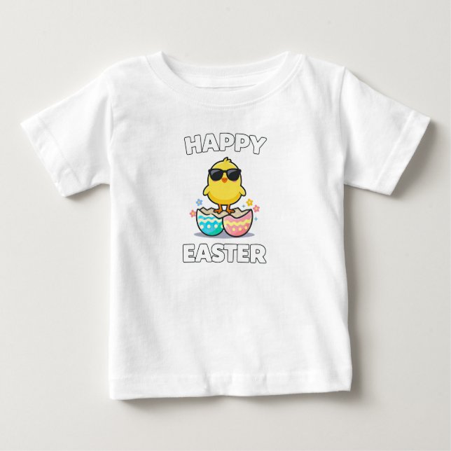 Camiseta De Bebé Happy Easter Cute Chick Spring Holiday Gift (Anverso)