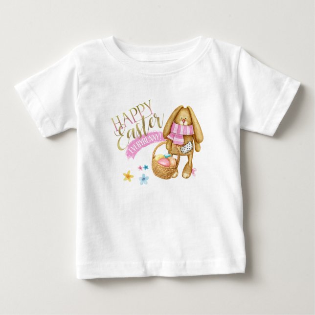 Camiseta De Bebé Happy Easter Everybunny ID640 (Anverso)
