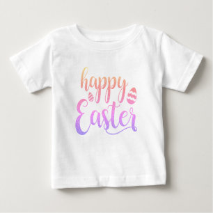 Camiseta De Bebé Happy Easter Multi-Colored Easter Egg Typography