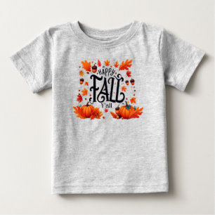 Camiseta De Bebé Happy Fall Y'all
