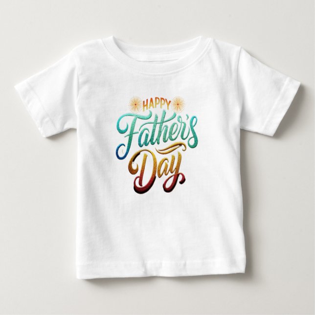 Camiseta De Bebé Happy Father's Day (Anverso)