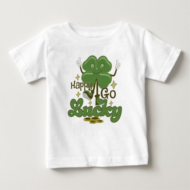 Camiseta De Bebé Happy Go Lucky St. Patrick's (Anverso)