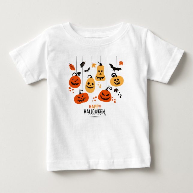 Camiseta De Bebé happy halloween (Anverso)