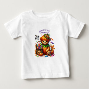 Camiseta De Bebé Happy Helloween Cute Wizard