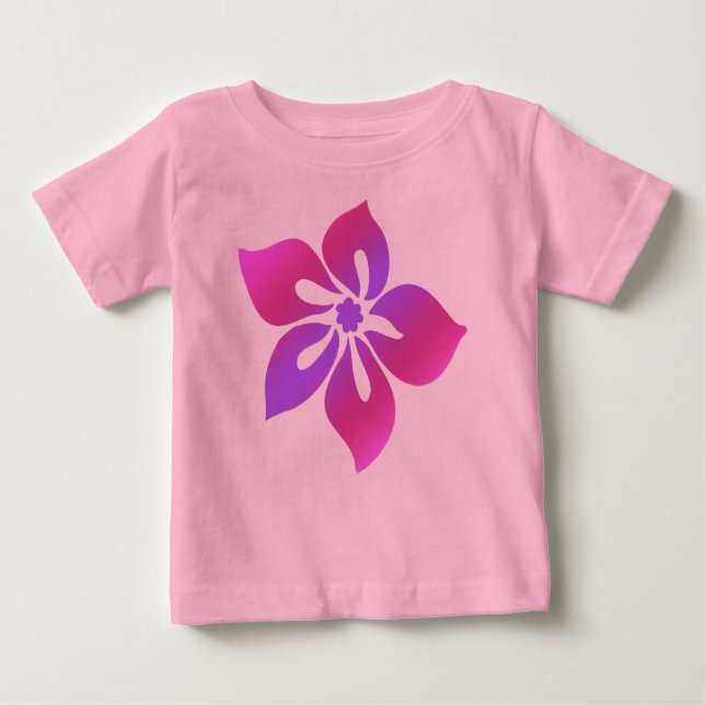 Camiseta De Bebé Happy Hibiscus Tropical Floral Blend (Anverso)