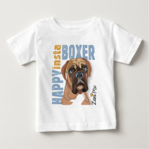 Camiseta De Bebé Happy Insta Boxer - Zani Mo Dog
