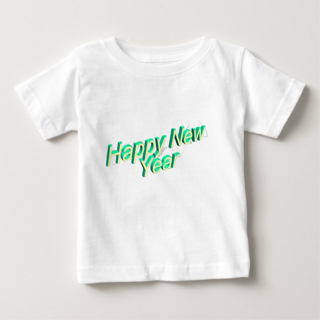 Camiseta De Bebé Happy New Year Baby Shirt  (Anverso)