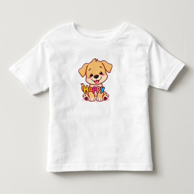 Camiseta De Bebé Happy Paws Puppy (Anverso)