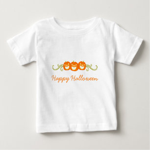 Camiseta De Bebé Happy Pumpkin Swirls Halloween Infant Tee