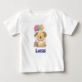 Camiseta De Bebé Happy Puppy, Boy, Let's Pawty, 1st Birthday 
