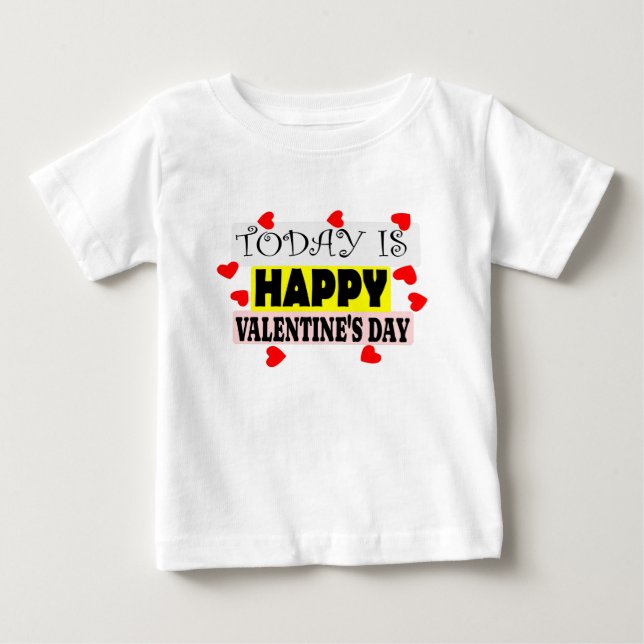 Camiseta De Bebé happy valantaine (Anverso)