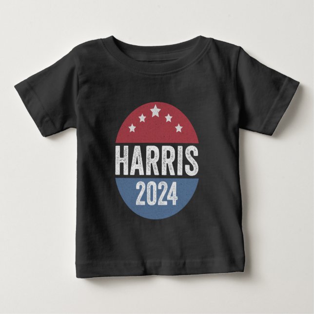 Camiseta De Bebé Harris por las elecciones presidenciales demócrata (Anverso)