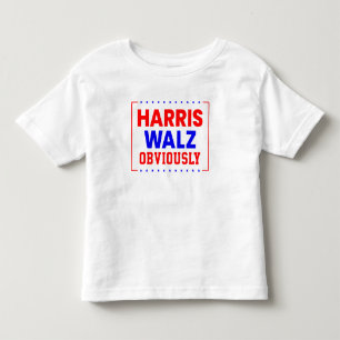 Camiseta De Bebé Harris Walz obviamente Kamala Harris por el presid