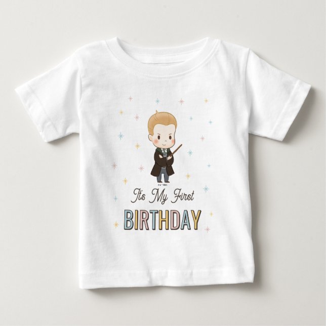 Camiseta De Bebé Harry Potter Chibi Draco Malfoy Mago Cumpleaños (Anverso)