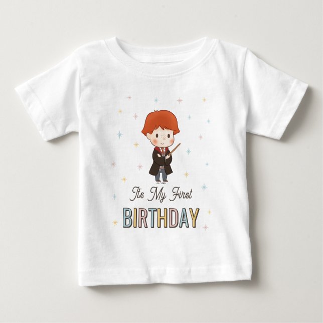 Camiseta De Bebé Harry Potter Chibi Ron Weasley Mago Cumpleaños (Anverso)