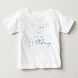 Camiseta De Bebé Harry Potter Hedwig Azul Cumpleaños Mágico