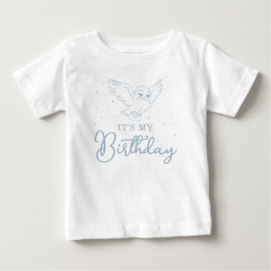 Camiseta De Bebé Harry Potter Hedwig Azul Cumpleaños Mágico
