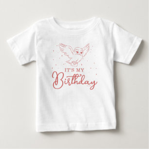 Camiseta De Bebé Harry Potter Hedwig Cumpleaños Mágico Rosa