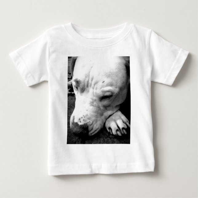 Camiseta De Bebé harry potter scar dog white pit bull (Anverso)